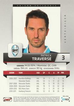 2011-12 Playercards (DEL) #DEL-056 Patrick Traverse Back