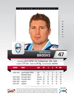 2011-12 Playercards (DEL) #DEL-069 Brendan Brooks Back