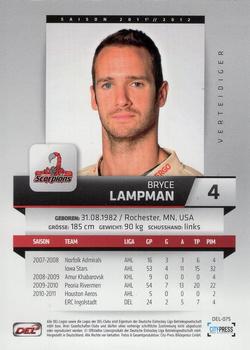 2011-12 Playercards (DEL) #DEL-075 Bryce Lampman Back
