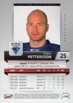 2011-12 Playercards (DEL) #DEL-095 Timmy Pettersson Back