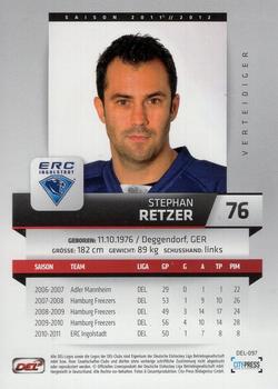 2011-12 Playercards (DEL) #DEL-097 Stephan Retzer Back