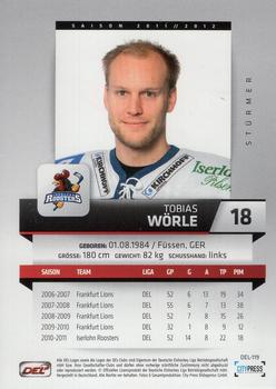 2011-12 Playercards (DEL) #DEL-119 Tobias Worle Back