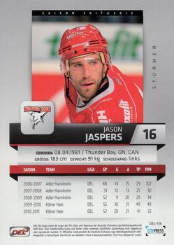 2011-12 Playercards (DEL) #DEL-136 Jason Jaspers Back