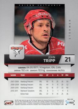 2011-12 Playercards (DEL) #DEL-139 John Tripp Back