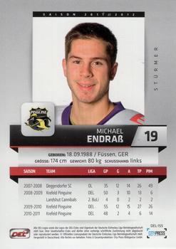 2011-12 Playercards (DEL) #DEL-155 Michael Endrass Back