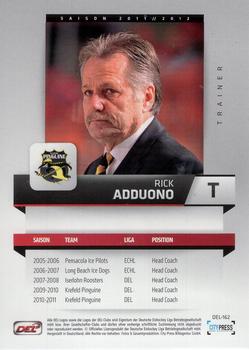 2011-12 Playercards (DEL) #DEL-162 Rick Adduono Back