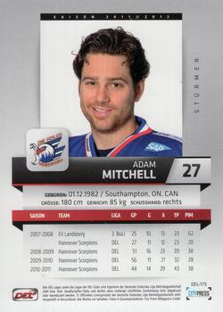 2011-12 Playercards (DEL) #DEL-173 Adam Mitchell Back