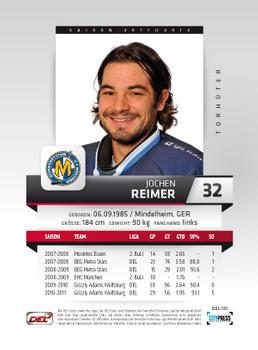 2011-12 Playercards (DEL) #DEL-181 Jochen Reimer Back