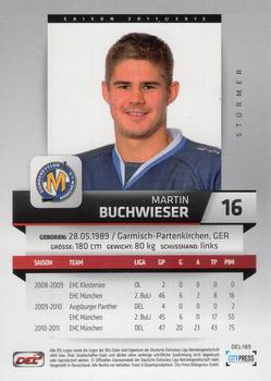 2011-12 Playercards (DEL) #DEL-189 Martin Buchwieser Back