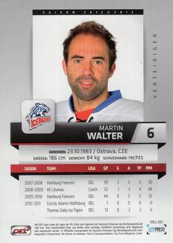 2011-12 Playercards (DEL) #DEL-201 Martin Walter Back