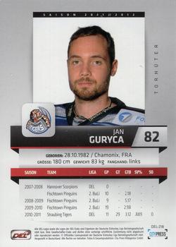 2011-12 Playercards (DEL) #DEL-218 Jan Guryca Back