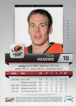 2011-12 Playercards (DEL) #DEL-244 Tyler Haskins Back