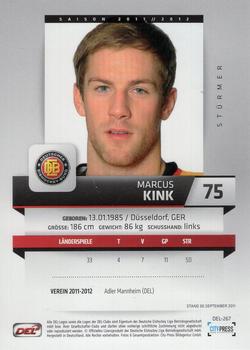 2011-12 Playercards (DEL) #DEL-267 Marcus Kink Back