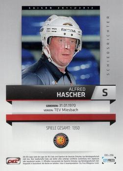 2011-12 Playercards (DEL) #DEL-296 Alfred Hascher Back