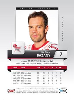 2011-12 Playercards (DEL) #DEL-310 Marian Bazany Back