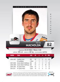 2011-12 Playercards (DEL) #DEL-321 Petr Macholda Back