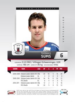 2011-12 Playercards (DEL) #DEL-326 Thomas Supis Back