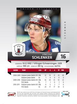 2011-12 Playercards (DEL) #DEL-328 Vincent Schlenker Back