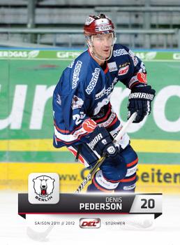 2011-12 Playercards (DEL) #DEL-329 Denis Pederson Front