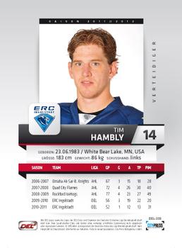 2011-12 Playercards (DEL) #DEL-338 Tim Hambly Back