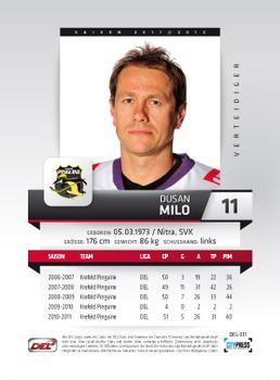2011-12 Playercards (DEL) #DEL-351 Dusan Milo Back