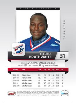 2011-12 Playercards (DEL) #DEL-356 Fred Brathwaite Back