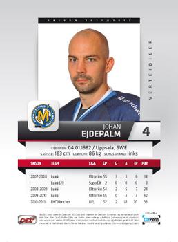 2011-12 Playercards (DEL) #DEL-362 Johan Ejdepalm Back
