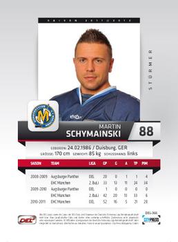 2011-12 Playercards (DEL) #DEL-366 Martin Schymainski Back