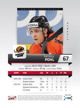 2011-12 Playercards (DEL) #DEL-385 Patrick Pohl Back