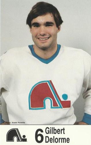 1985-86 Quebec Nordiques Postcards #NNO Gilbert Delorme Front