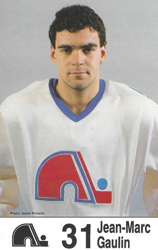1985-86 Quebec Nordiques Postcards #NNO Jean-Marc Gaulin Front