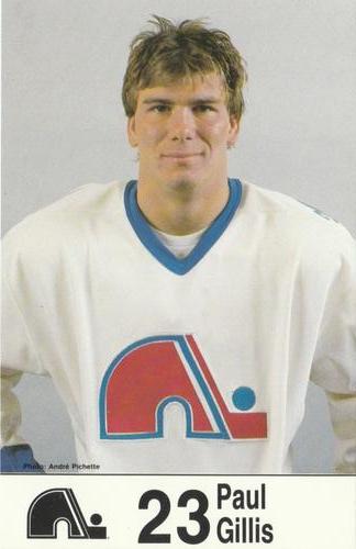 1985-86 Quebec Nordiques Postcards #NNO Paul Gillis Front