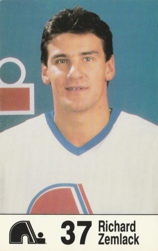 1985-86 Quebec Nordiques Postcards #NNO Richard Zemlak Front