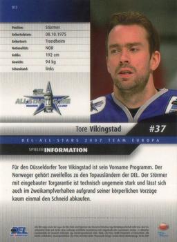 2007-08 Playercards (DEL) #013 Tore Vikingstad Back