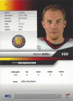 2007-08 Playercards (DEL) #056 Robert Muller Back