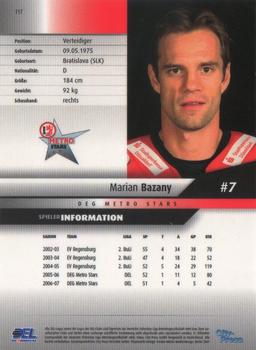 2007-08 Playercards (DEL) #117 Marian Bazany Back