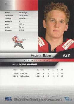 2007-08 Playercards (DEL) #122 Korbinian Holzer Back
