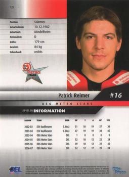 2007-08 Playercards (DEL) #125 Patrick Reimer Back