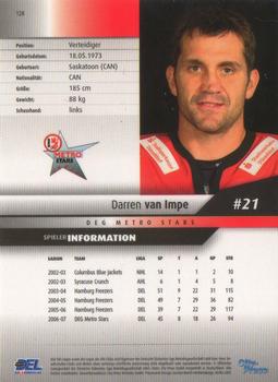 2007-08 Playercards (DEL) #128 Darren van Impe Back