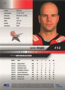 2007-08 Playercards (DEL) #129 Jamie Wright Back