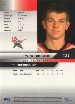 2007-08 Playercards (DEL) #312 Martin Hinterstocker Back