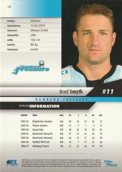 2007-08 Playercards (DEL) #152 Brad Smyth Back