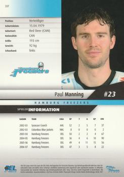 2007-08 Playercards (DEL) #337 Paul Manning Back