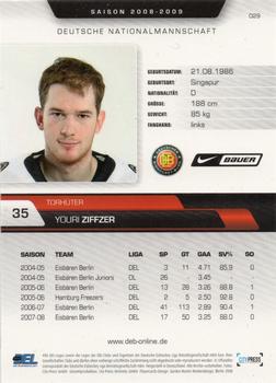 2008-09 Playercards (DEL) #029 Youri Ziffzer Back
