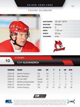 2008-09 Playercards (DEL) #167 Igor Alexandrov Back
