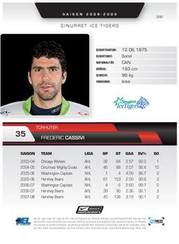 2008-09 Playercards (DEL) #292 Frederic Cassivi Back