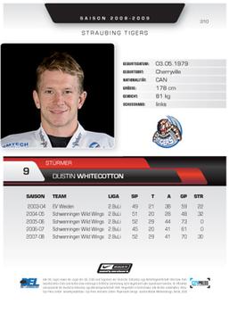 2008-09 Playercards (DEL) #310 Dustin Whitecotton Back