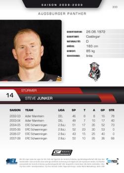 2008-09 Playercards (DEL) #333 Steve Junker Back