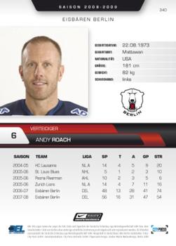2008-09 Playercards (DEL) #340 Andy Roach Back