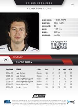 2008-09 Playercards (DEL) #383 Ilia Vorobiev Back